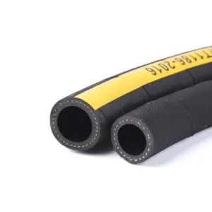 Tubo di drenaggio in gomma flessibile resistente alle alte temperature intrecciato a tre fili in gomma