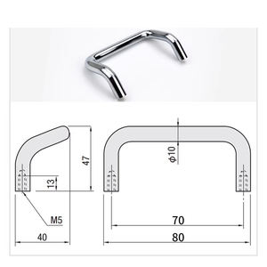 Manija de <span class=keywords><strong>Puerta</strong></span> de Gabinete de Perfil, Manija Industrial Angular, Manija de Tirón Diagonal de Doble Curvatura de Aleación de <span class=keywords><strong>Aluminio</strong></span> de Forma Especial - Product Image 1