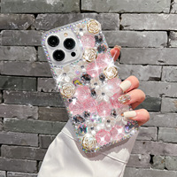 Casing ponsel mewah untuk Apple 15Pro, Casing penutup pelindung wanita, Casing ponsel mewah gradien mawar, cocok untuk Apple 15Pro, Iphone14 13