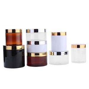 Pot en plastique noir avec couvercle, récipient en plastique, pot pour animaux de compagnie personnalisé, vente en gros de pots en plastique transparent pour animaux de compagnie - Product Image 6