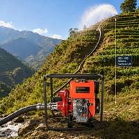 Bomba de Agua Diésel de Alta Presión, 100m de Altura de Elevación, 6.5HP/13HP, Autocebante, para Riego, Extinción de Incendios y Transferencia de Agua