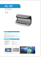 Détecteur de Faux Billets Portable Chuanwei AL-09 en Plastique avec Fonctions UV/IR/MG, Écran LCD et Batterie Rechargeable
