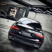 Modification pour Mercedes-Benz Classe S W223 S450 S400 S500 (2021-2026) : Lame avant, aileron arrière et aileron de tunnel de vent style B en fibre de carbone