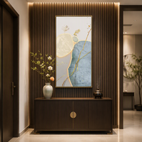 Peinture d'art en porcelaine de cristal personnalisée style complet, œuvre abstraite forestière, décor mural diamant scintillant, peinture en cristal