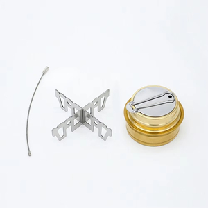 Draagbare mini-alcoholbrander voor buitengebruik, roestvrijstalen brander met kruisbeugel voor kampeerkookgerei - Product Image 3