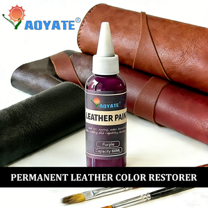 Peinture professionnelle pour cuir violet 60 ml pour meubles, intérieurs de voitures, chaussures, sacs, réparation et retouche - Product Image 2