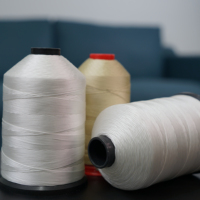 Fil à coudre tressé en polyester ciré haute ténacité pour canapés, chaussures, articles en cuir, couleur personnalisée