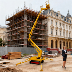 10m 12m 16m 18m Towable Trailer Hydraulic Telescopic Spider Lifts Boom Lifting Articulated Crane Lift With Rotation <b>Basket</b> - Product Image 2