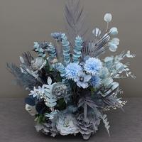 Guirlande de fleurs artificielles en soie pour mariage, rangée de verdure d'eucalyptus, chemin de table, centre de table, arrangement floral pour scène en T