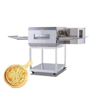 فرن بيتزا سريع للخبز والطوب في المطاعم قائم بذاته ، فرن فرن فرن هواء ساخن ، ناقل كهربائي بسلسلة - Product Image 5