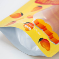 Custom Printing 100G Mango Kubus Candy Stand Up Zakje Fruit Snoep Verpakking Zak Met Raam & Ritssluiting