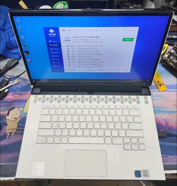 Used Original Gaming Laptop RGB Keyboard Alien Ware M15 R3 Interl I7 Gen 10th GTX1660ti 6GB-Graphics Card