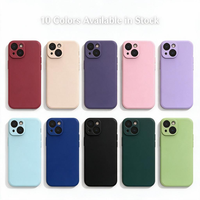 Coque de téléphone antichoc en TPU souple mat de couleur unie, protection intégrale des bords, couleurs bonbon, pour iPhone 13, 14, 15, 16, 17 Pro Max