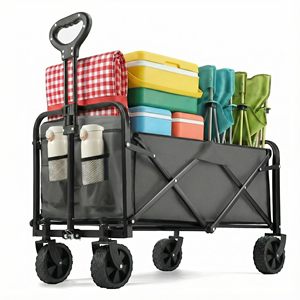 CZFIT Portable Adjustable Collapsible Folding Outdoor Garden <b>Trolley</b> Beach Picnic Camping Wagon Cart - Product Image 1