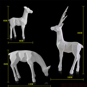 Sáng Tạo Và Tùy Chỉnh Thiết Kế Vườn Nhựa Môi Trường Đứng Kích Thước Cuộc Sống Con Hươu Cao Cổ Bức Tượng - Product Image 3