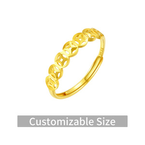 Aanpasbare 24K 999.9 puur gouden ringen, vlinder- en hartmodellen voor bruiloft, gala, dagelijks gebruik, verstelbare maat & gewicht - Product Image 4