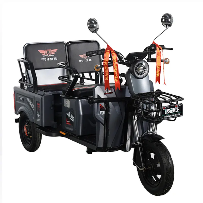 Hot Sale High Quality Adult 3 Wheel 2 Seat Mobility Scooter Family Electric Tricycle For Two Person