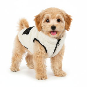 ठंडे मौसम के आउटडोर और दैनिक पहनने के लिए पूर्ण-ज़िप गर्म थर्मल पॉलिएस्टर के साथ आरामदायक ऊन कुत्ते हुडी - Product Image 2