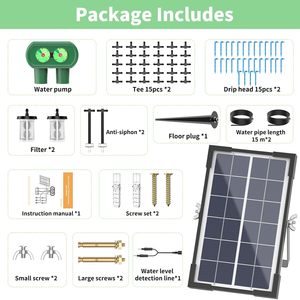 Sistema de Riego Automático Solar para Plantas, Dispositivos de Riego por Goteo para Plantas en Balcones Exteriores, Kit de Riego por Goteo para el Hogar Ecológico - Product Image 6
