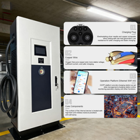 Nouvelle station de recharge pour véhicules électriques CCS2 120 kW DC, à montage au sol, avec entrée 380 V et câble de 5 m, conforme à la norme OCPP