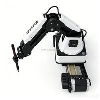 TERKOBOT Magician STEAM Lengan Robot Berbahan Aluminium Alloy Portabel untuk Meja Kerja, Pemrograman Visual, Manipulator Robot Edukatif