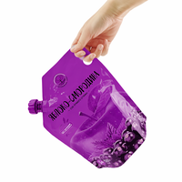 Pochettes Doypack jetables laminées imprimées en héliogravure PET/PE/Nylon avec bec verseur et buse d'aspiration pour l'emballage de jus, boissons et sauces