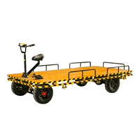 Carro de Plataforma Industrial Eléctrico de 4 Ruedas, Multifuncional, de Hierro, Personalizable, OEM, para Manejo y Transporte de Carga