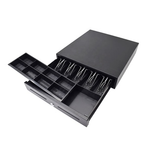 Cassetto Portadenaro POS Economico e Elegante C425-58 RJ11 RJ12 USB, 5 Scomparti, Bianco/Nero, Garanzia 1 Anno - Product Image 3