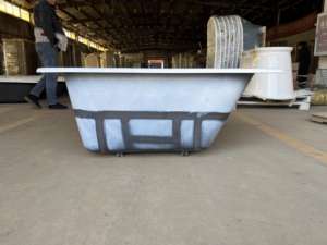 Petite <span class=keywords><strong>baignoire</strong></span> en <span class=keywords><strong>fonte</strong></span> de style traditionnel à immersion profonde avec drain, installation encastrée pour appartements - Product Image 4