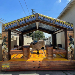 Nuevo diseño mecánico Bull Rodeo Bull precio barato colchoneta inflable con techo mecánico Bull Riding para la venta - Product Image 2