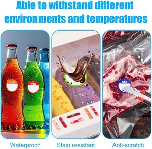 Bền Ngày Trong Tuần Dán Nhãn Thực Phẩm 7 Ngày Nhãn Dispenser Và Màu Thẻ Thực Phẩm Có Thể Tháo Rời Ngày Nhãn Thân Thiện Với Môi - Product Image 4