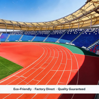 Système de revêtement de sol sportif élastique pour piste de course intérieure, conforme à la norme EN 14877, 14 mm, qualité professionnelle pour les installations du Royaume-Uni