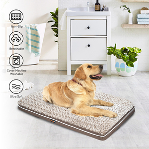Coussin pour chien HowSaluPet en peluche, rectangle, mousse à mémoire de forme, fausse fourrure douce, lavable, moderne, pour chiens, toutes saisons, usage intérieur - Product Image 2