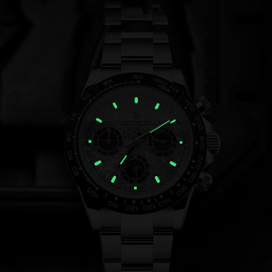 Corgeut Luxury 40mm <strong>seiko</strong> Vk63 Movement Chronograph Mens Stainless Steel watch Day Luminous Tona Hands Quartz Custom Logo Quartz - Product Image 2
