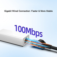 Adaptador Ethernet clásico USB 2.0 a RJ45, tarjeta de red con cable sin controlador de 100Mbps para conexión estable de computadora portátil de escritorio
