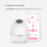 Tire-lait électrique sans fil en silicone, portable, double, mains libres, silencieux, avec alerte de volume de lait via application mobile