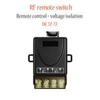 Interruptor de Control remoto RF433MHz DC12-72V, relé inteligente de distancia de 50-100m para bomba de luz de ventilador, en fábrica, centros comerciales, tierra de granja