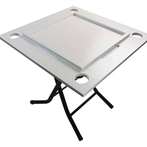 Table de dominos en bois personnalisée, pieds métalliques pliants en MDF, fabrication de table pour 4 joueurs jouant à des jeux de <span class=keywords><strong>casino</strong></span>, vente en gros - Product Image 1