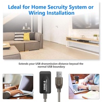 Kabel ekstensi Repeater aktif Pria Wanita, aksesori kabel ekstensi USB 2.0 untuk Printer