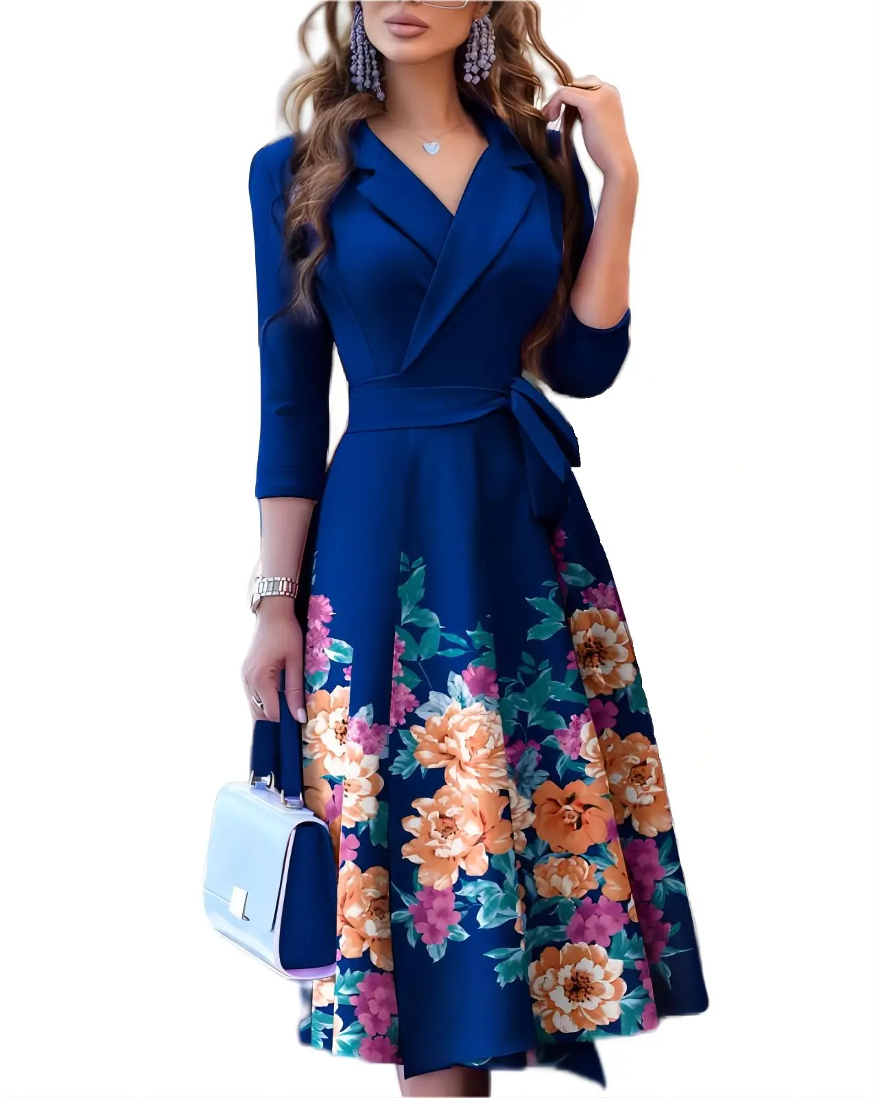 New Arrivals Temperament Elegant Ladies High Waist Slim Formal Women's Career Dresses