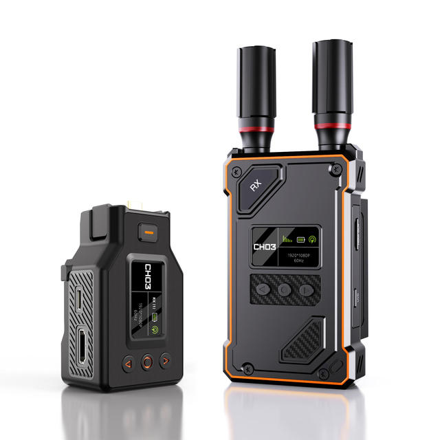 HDMI Wireless Video Transmitter Receiver 500M Transmit OBS Live Streaming Use Battery Power DJI Pocket 3 FJGEAR 1080P HDTV Tx Rx