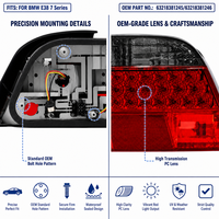 Conjunto de Luz Trasera para BMW Serie 7 E38, OE 63218381245 63218381246, Enchufar y Usar, Ajuste Directo, 728i 730i 740i 750i, Homologado