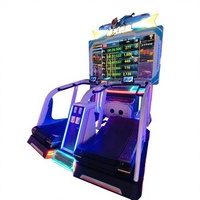 Simulateur de course à deux joueurs pour aire de jeux intérieure, machine à monnayeur, garantie 1 an, support anglais