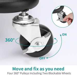 Household 3-tier Metal Rolling Cart <strong>Vegetable</strong> <strong>Rack</strong> Bathroom Kitchen Storage Trolley Rackwith <strong>Wheels</strong> - Product Image 3