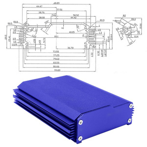 กล่องควบคุมอลูมิเนียมอัลลอยด์ 150x100x40 มม. กล่องอิเล็กทรอนิกส์อเนกประสงค์เคลือบสีอบ - Product Image 3