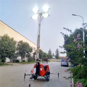 Nóng!! Trailer tháp di động ánh sáng LED 5M 7m 9m Máy phát điện diesel tháp ánh sáng công nghiệp