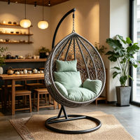 Chaise suspendue de patio, chaise de relaxation d'extérieur, résistante aux UV, mobilier de salon de jardin, chaise suspendue moderne