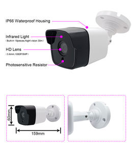Çevre dostu malzemeler weatherptoof 1080P mermi ev güvenlik POE IP kamera - Product Image 2