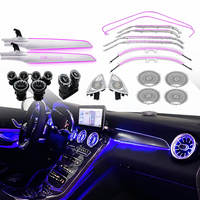 Éclairage d'ambiance pour voiture Mercedes-Benz Classe C W205 W253 2015-2022, kit d'éclairage d'ambiance RGB 6 en 1 avec commande par application