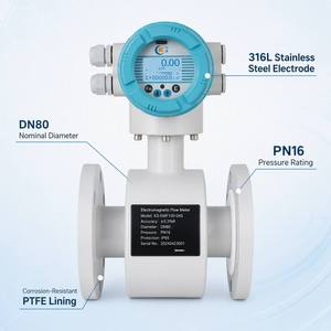 Medidor de Flujo CXLD DN80 PN16, Revestimiento de PTFE, Electrodo 316L, Sensor de Flujo con RS485 Modbus - Product Image 2